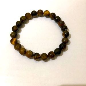 NWOT Tiger’s Eye Gemstone Stretch Bracelet